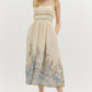 FLORAL MIDI DRESS - NATURAL