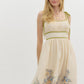 FLORAL MIDI DRESS - NATURAL