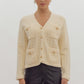 CROPPED KNIT CARDIGAN - ECRU