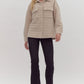QUILTED SHACKET - ECRU