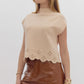 SLEEVELESS SWEATER TOP - ECRU