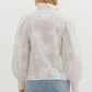 FLORAL APPLIQUE LS BUTTON DOWN - OFF WHITE