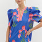 FLORAL PRINT TOP - BLUE