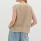 KNIT PULLOVER TOP - LIGHT TAUPE
