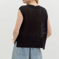 KNIT PULLOVER TOP - BLACK
