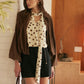 SOLID LONG SLEEVE JACKET ZIPPER CLOSURE - OLIVE