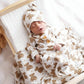 BAMBOO WAFFLE NEWBORN BABY KNOT GOWN & HAT SET BEARY SWEET
