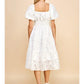 MIDI LACE DRESS - WHITE