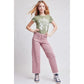 GIRLS MILLIE PATCH POCKET JEAN - MAUVE