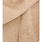 CASHMERE BLEND KNIT TRIANGLE SHAWL WITH CROSS FRONT DESIGN - WINE RED