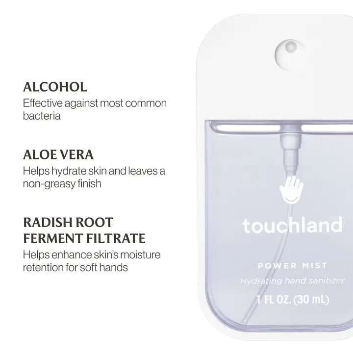 TOUCHLAND POWER MIST HYDRATING HAND SANITIZER - ASSORTED SCENTSu