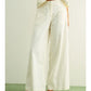 WIDE LEG LINEN TROUSERS - WHITE