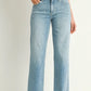 MID RISE STRETCHY STRAIGHT LEG JEAN - LIGHT DENIM