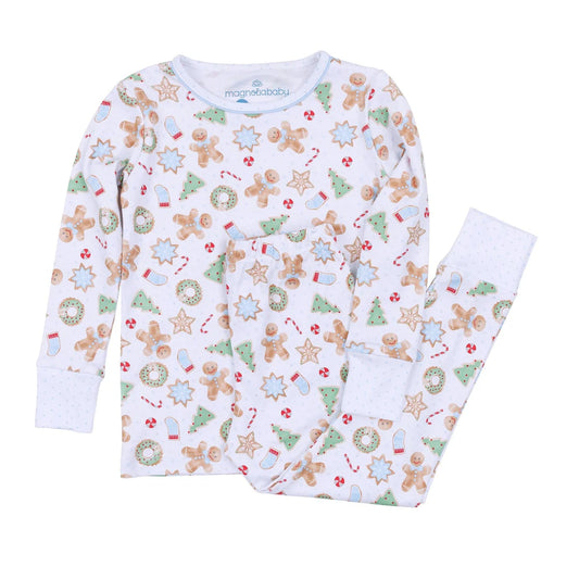 FROSTED WONDERLAND TODDLER LONG PAJAMAS - LIGHT BLUE