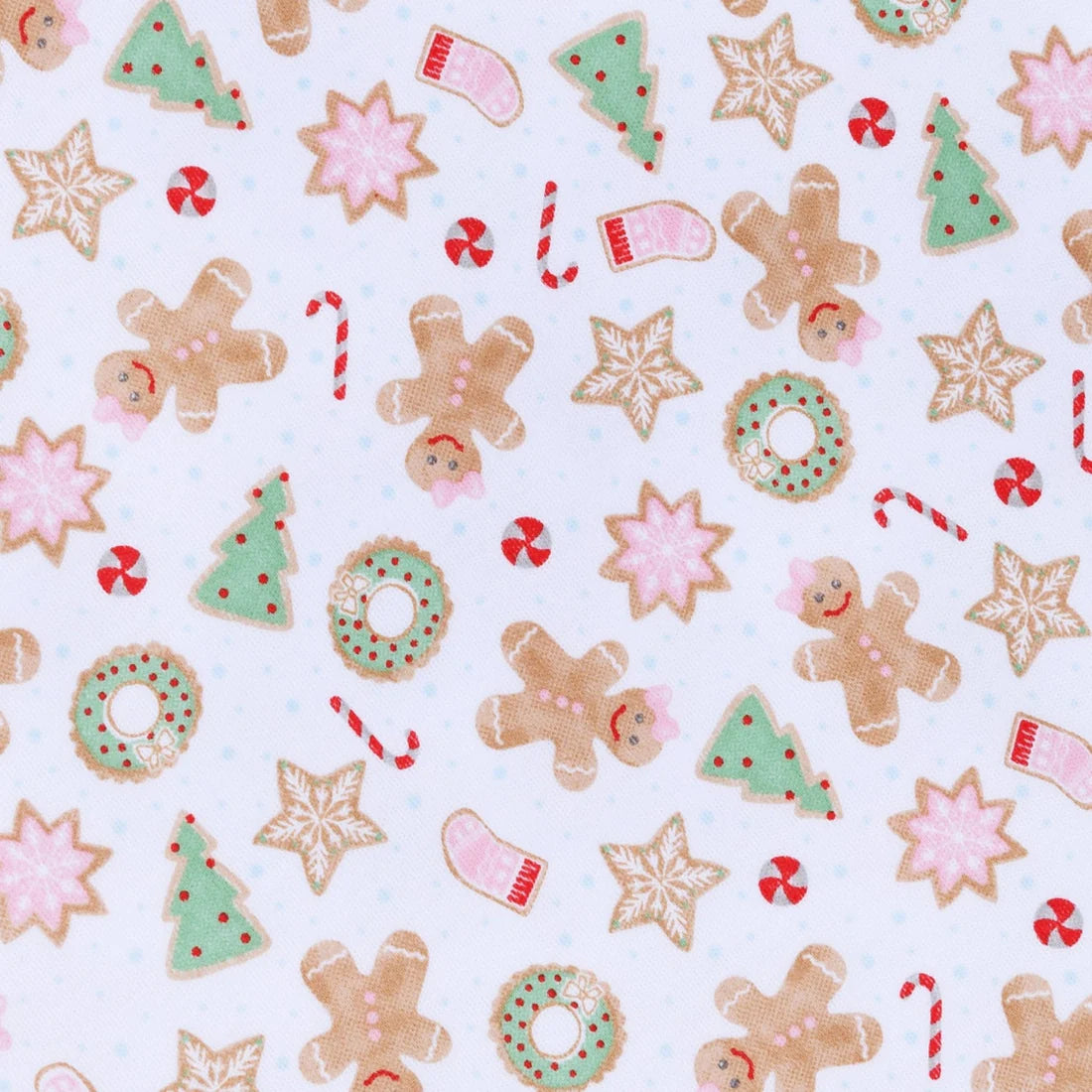 FROSTED WONDERLAND PRINTED RUFFLE ZIPPER FOOTIE - PINK