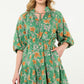 FLORAL PRINT DRESS - GREEN