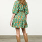 FLORAL PRINT DRESS - GREEN