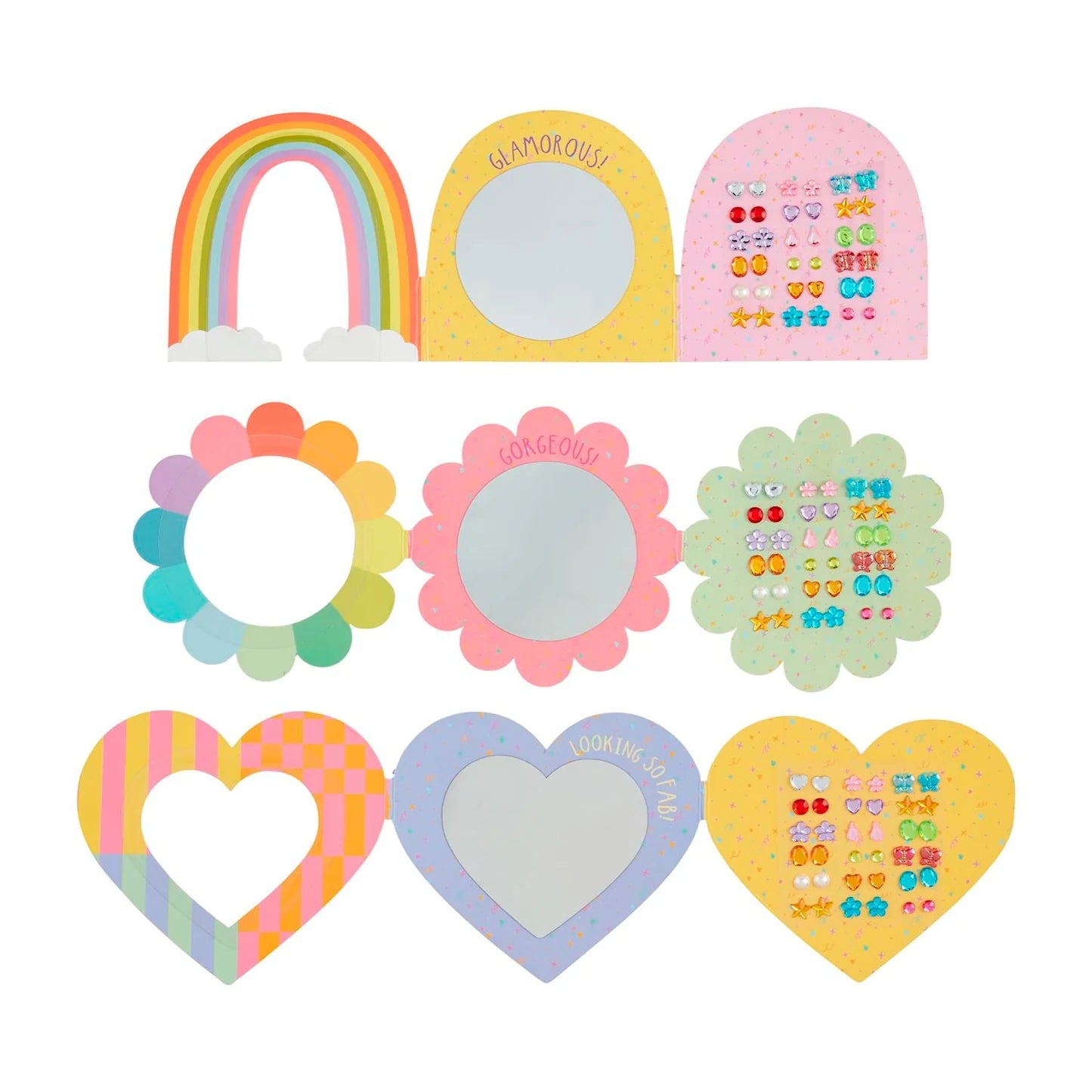 GLITZY GEMS STICK-ON EARRINGS -ASSORTED