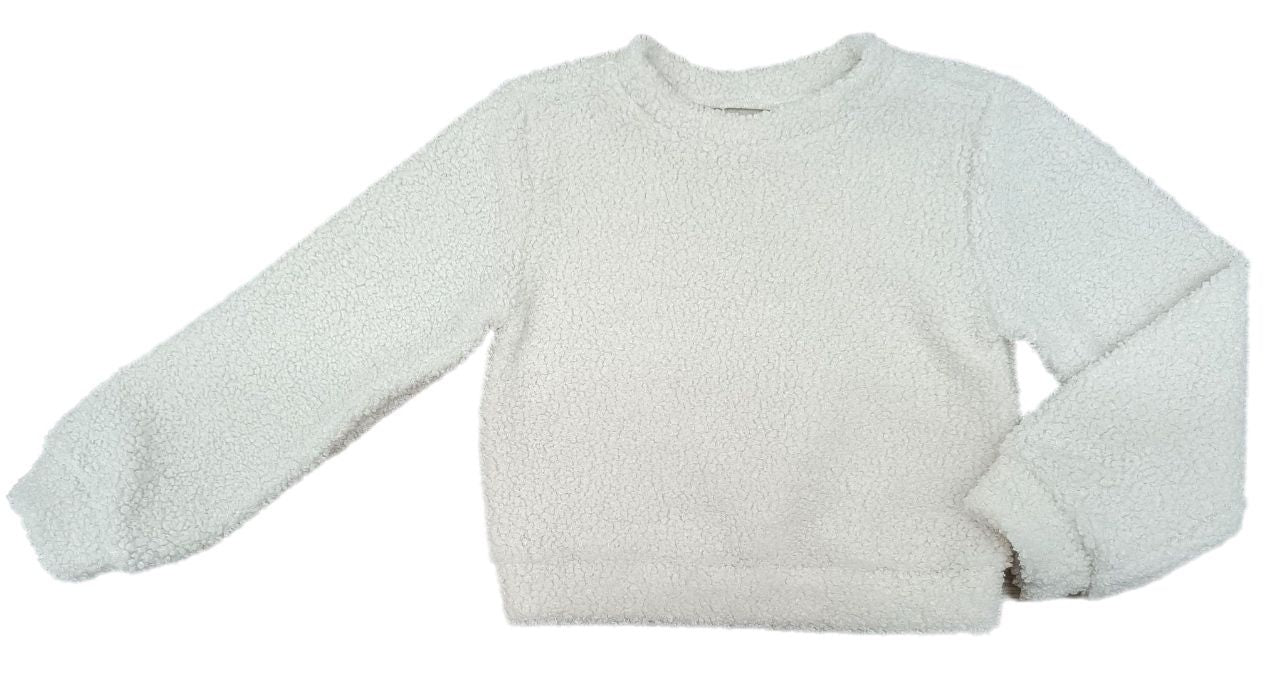 GIRLS COZY SWEATSHIRT - WHITE