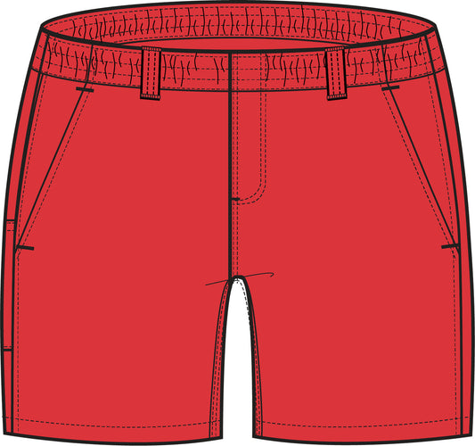 BOYS SHORELINE SHORT - POPPY RED
