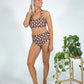 WOMEN'S BASIC BIKINI - WARM BROWN FLORAL