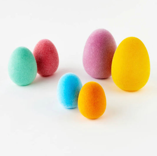 FLOCKED ASSORTED EASTER EGGS