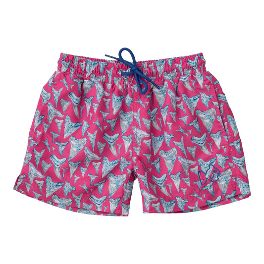 BOOGIE BOARD SWIM TRUNK - PINK SHARK TOOTH