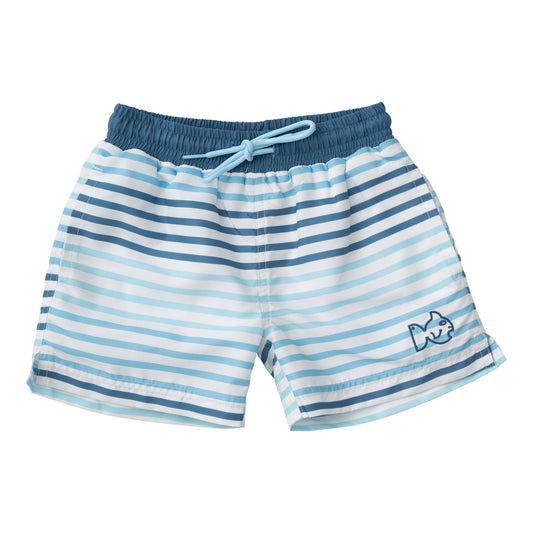 BOOGIE BOARD SWIM TRUNKS - CAPTAIN'S BLUE MULTI COLOR STRIPE