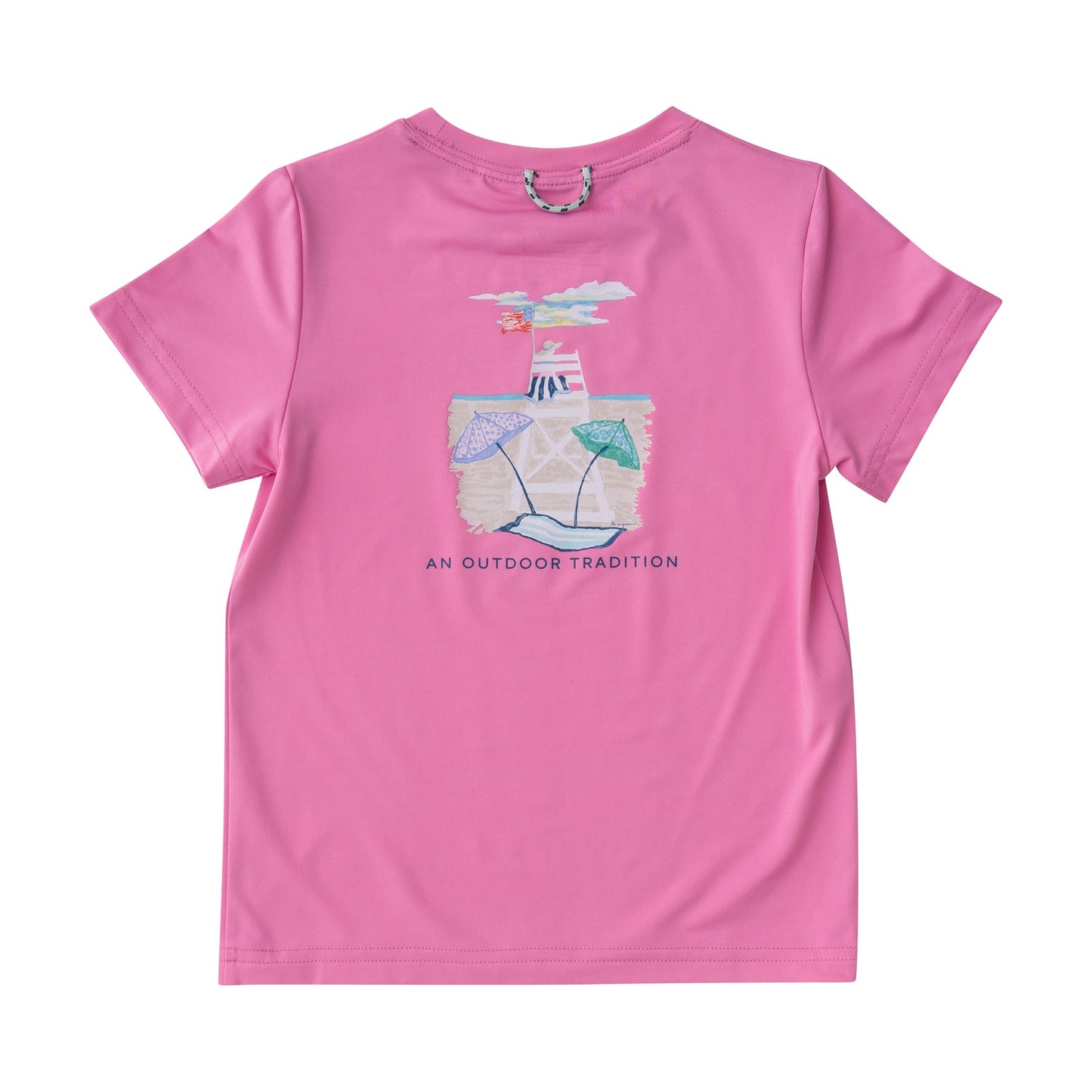 GIRL'S PRO PERFORMANCE SS FISHING SHIRT - FUCHSIA PINK