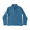 BOYS QUILTED ZIP PULLOVER - COPEN BLUE