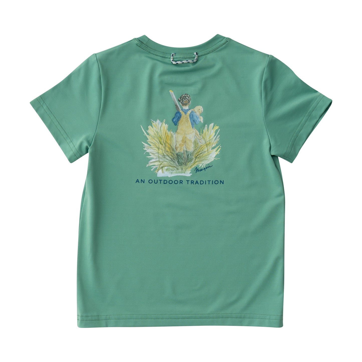 KIDS PRO PERFORMANCE SS FISHING SHIRT - GREEN SPRUCE