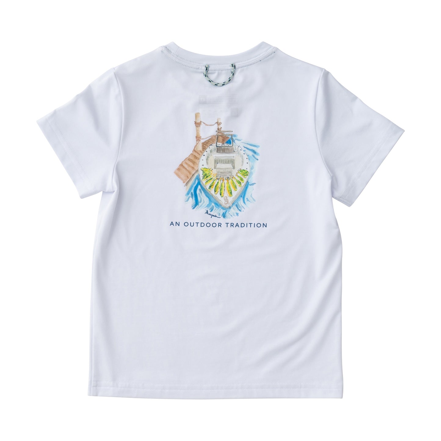 KIDS' PRFO PERFORMANCE SS FISHING SHIRT - WHITE CATCH