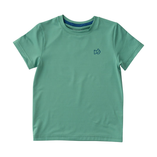 KIDS PRO PERFORMANCE SS FISHING SHIRT - GREEN SPRUCE
