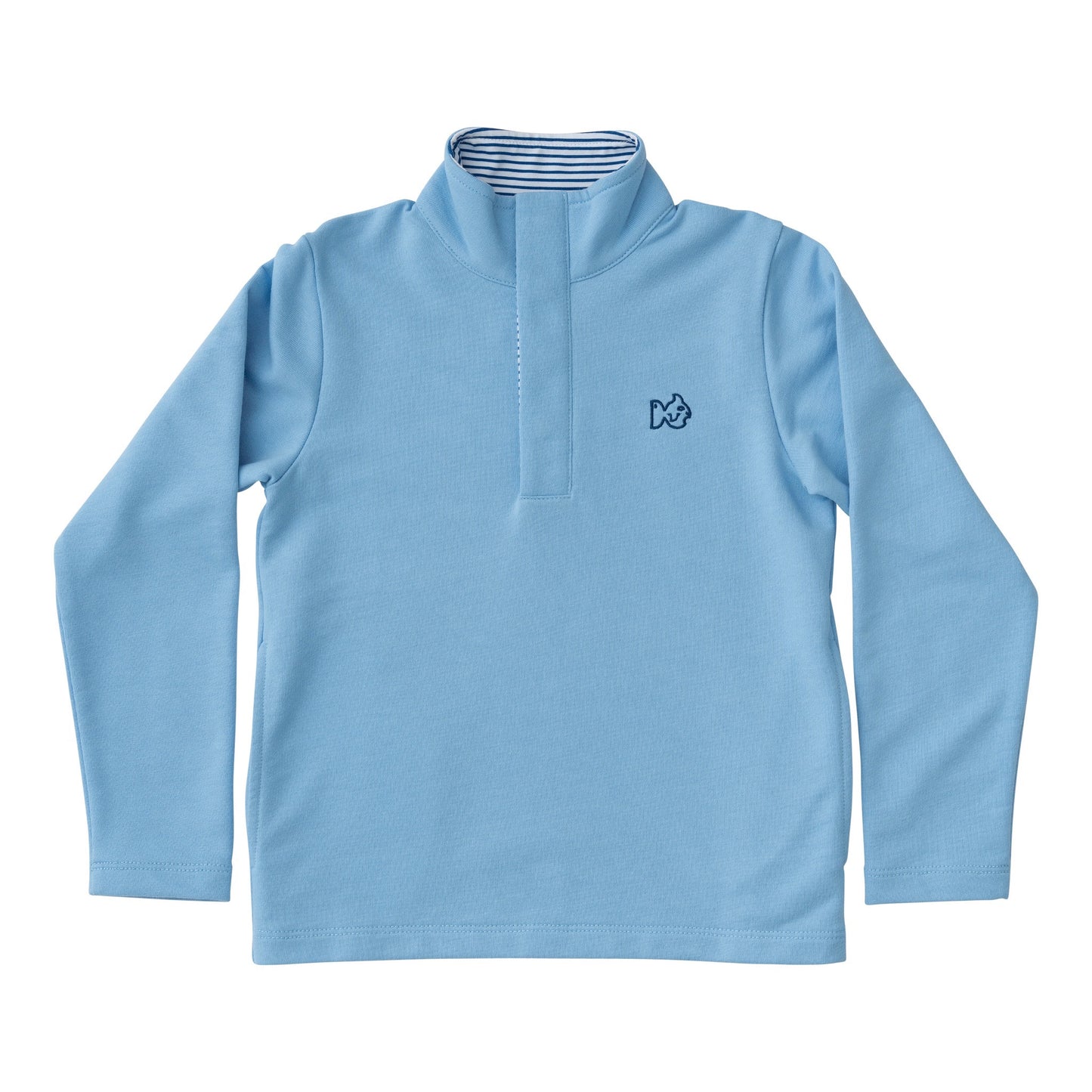 SPORTY SNAP PULLOVER - PLACID BLUE