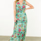 FLORAL PRINT MAXI DRESS - MINT