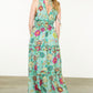 FLORAL PRINT MAXI DRESS - MINT