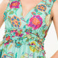 FLORAL PRINT MAXI DRESS - MINT