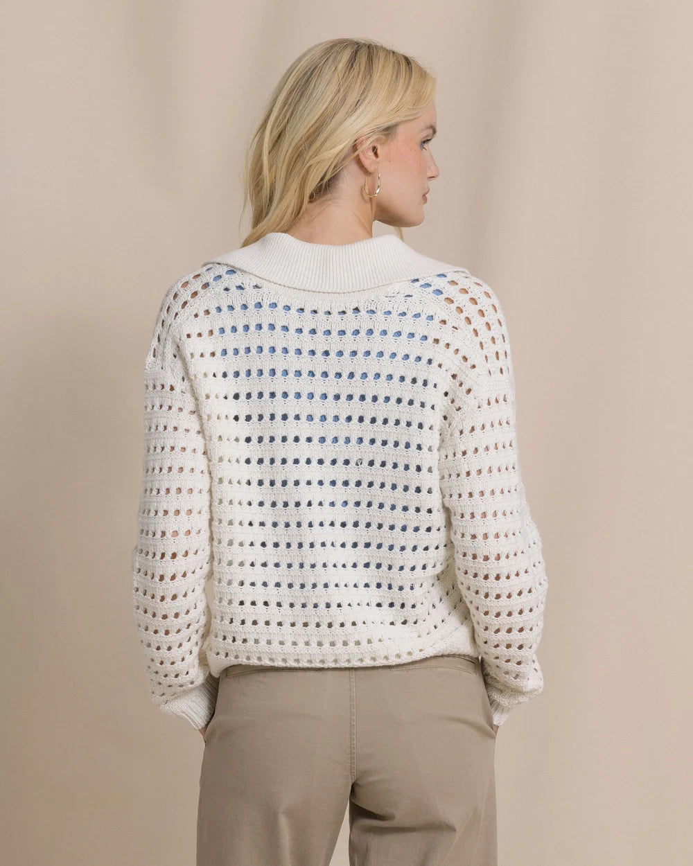 KAY SAILOR COLLAR SWEATER - STAR WHITE