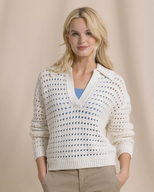 KAY SAILOR COLLAR SWEATER - STAR WHITE