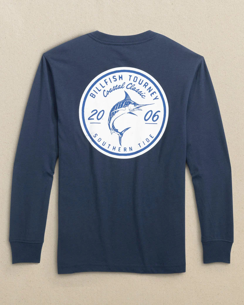 BOYS BILLFISH TOURNEY LS T-SHIRT - DRESS BLUE