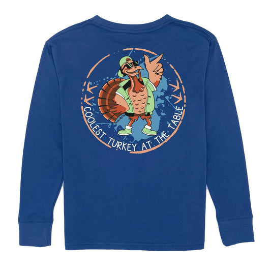 COOLEST TURKEY LS TEE - BLUE