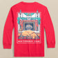 BOYS COZY FIREPLACE TEE - CRAB RED