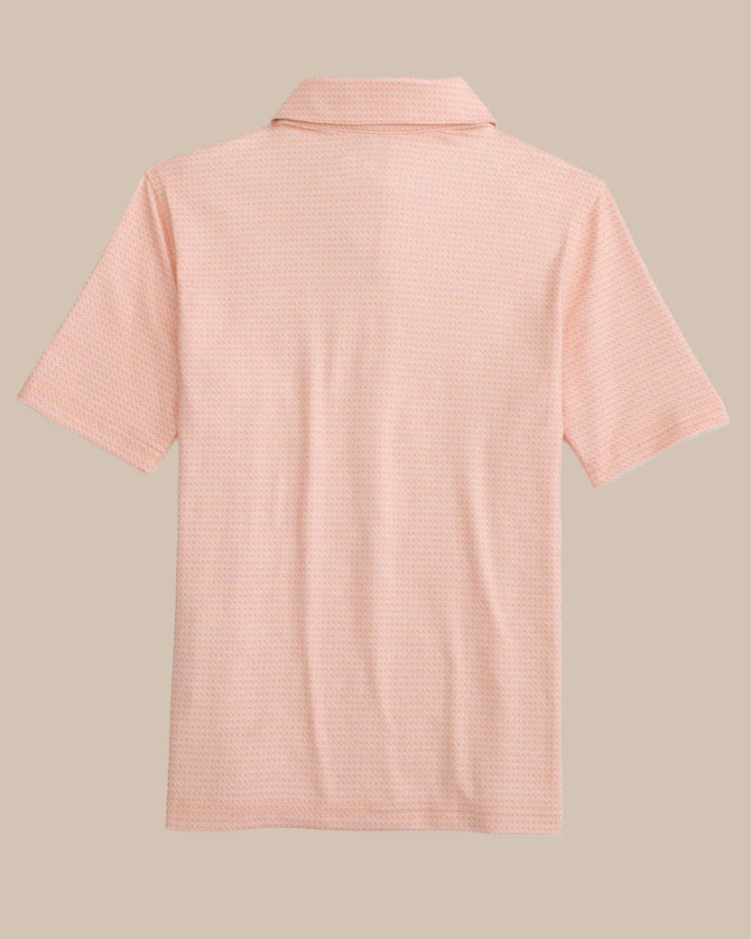 KIDS GETTING ZIGGY WITH IT POLO - APRICOT BLUSH CORAL