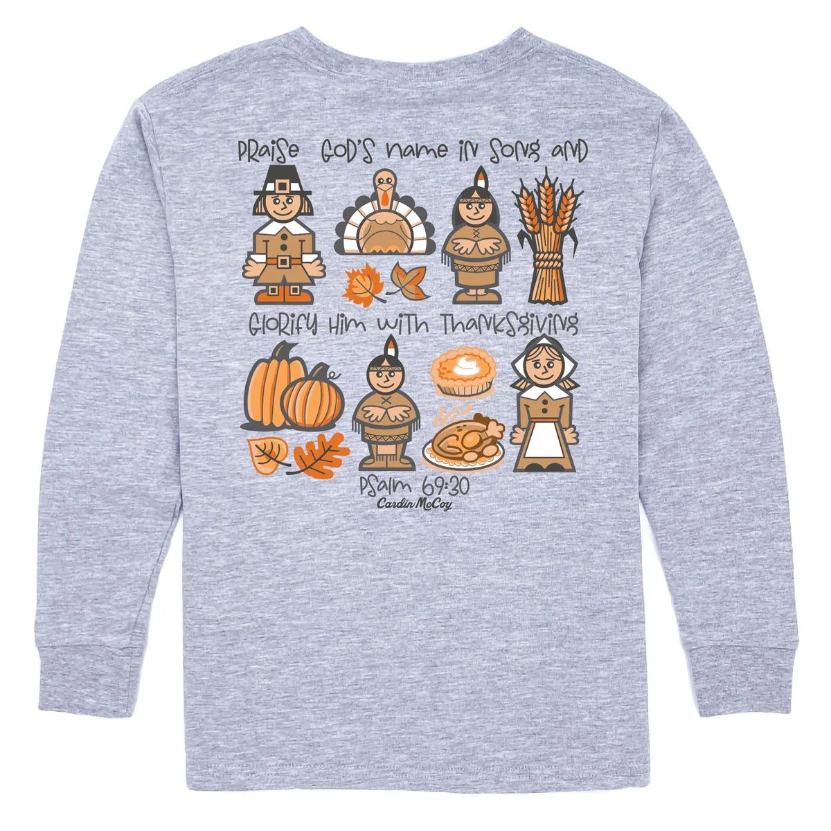 GLORIFY HIM LS TEE - HEATHER GRAY