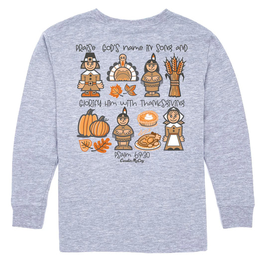 GLORIFY HIM LS TEE - HEATHER GRAY
