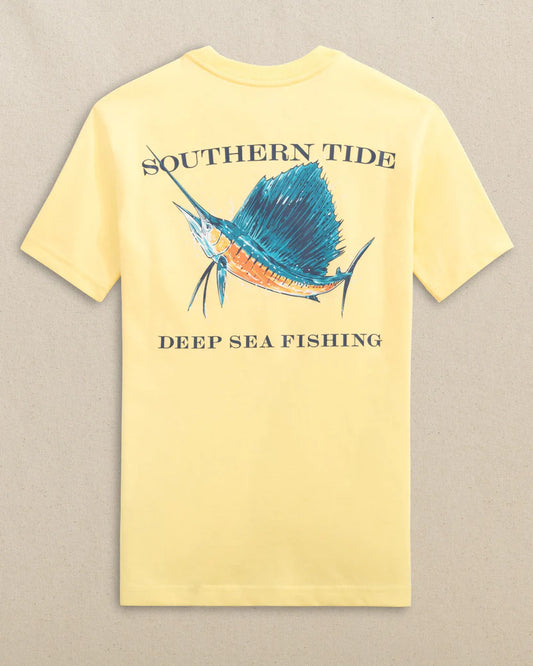 YOUTH SAILFISH DEEP SEA FISHING SHORT SLEEVE T-SHIRT - PINEAPPLE