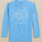 YOUTH UH OH SHARKS LONG SLEEVE PERFORMANCE T-SHIRT - BOAT BLUE