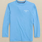 YOUTH UH OH SHARKS LONG SLEEVE PERFORMANCE T-SHIRT - BOAT BLUE