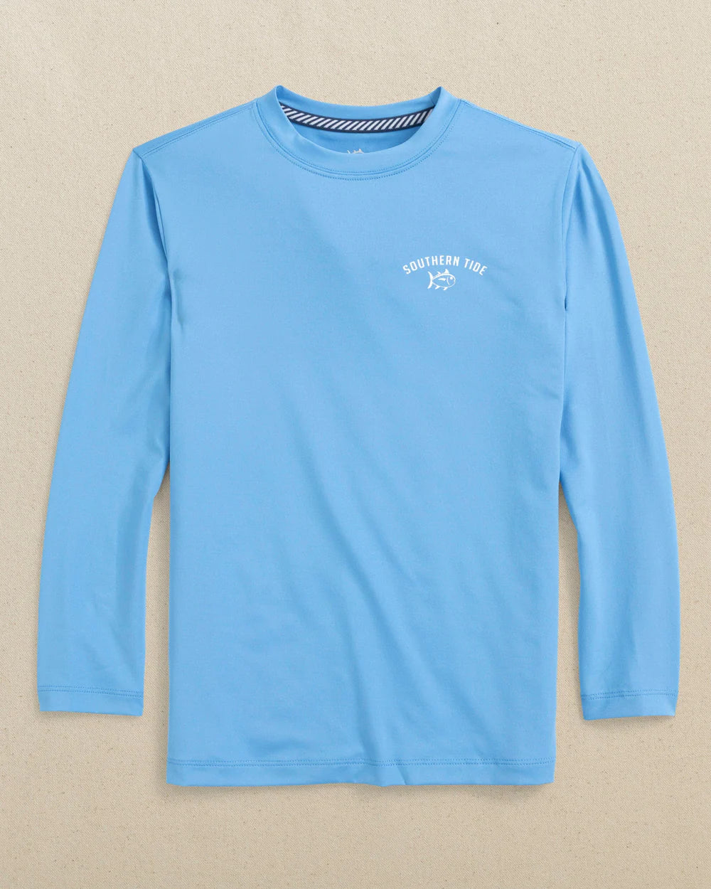 YOUTH UH OH SHARKS LONG SLEEVE PERFORMANCE T-SHIRT - BOAT BLUE