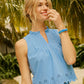 LARISA EYELET TANK - OCEAN CHANNEL